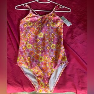 Girls floral bathing suit